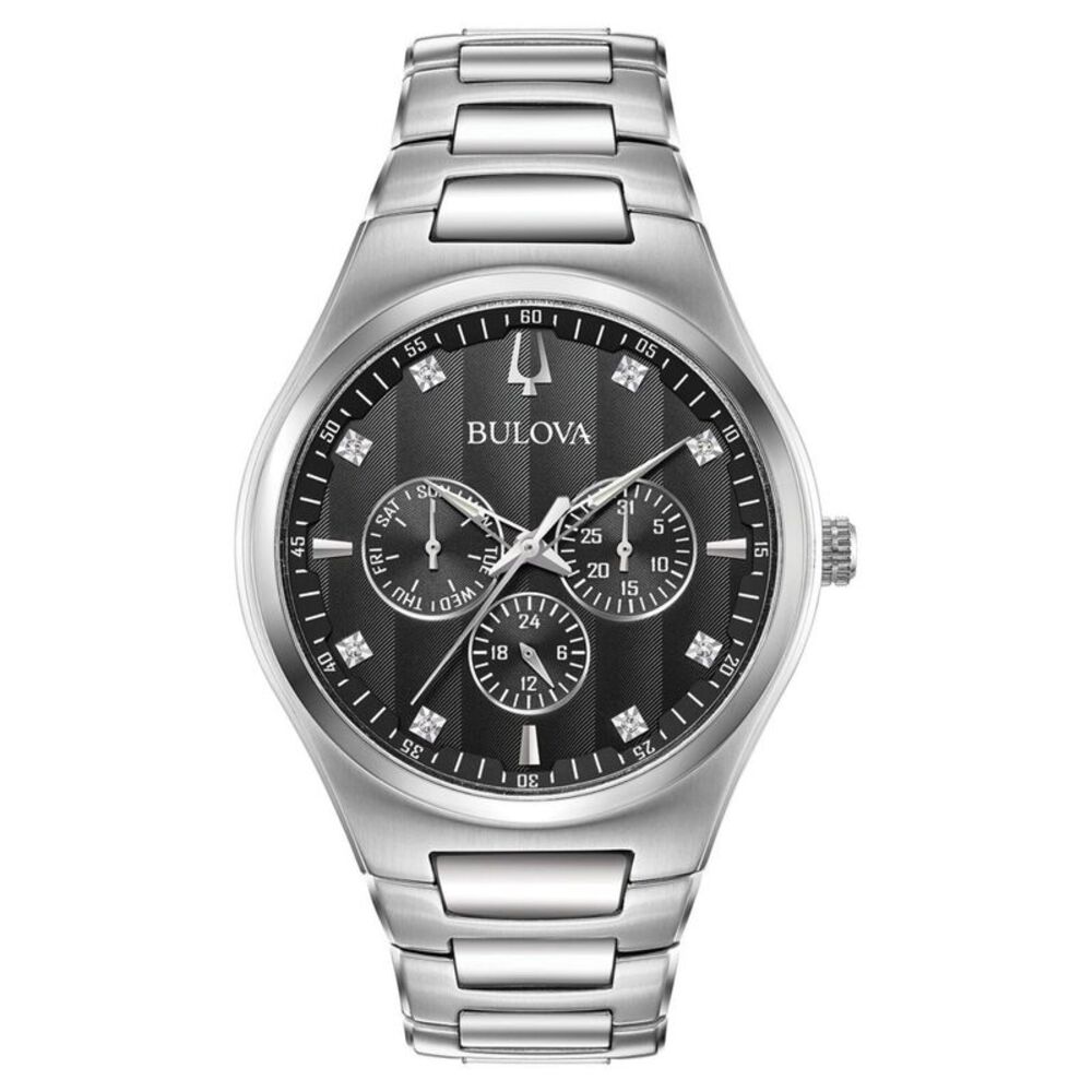 Bulova Men's Classic Black Dial Watch - 96D143